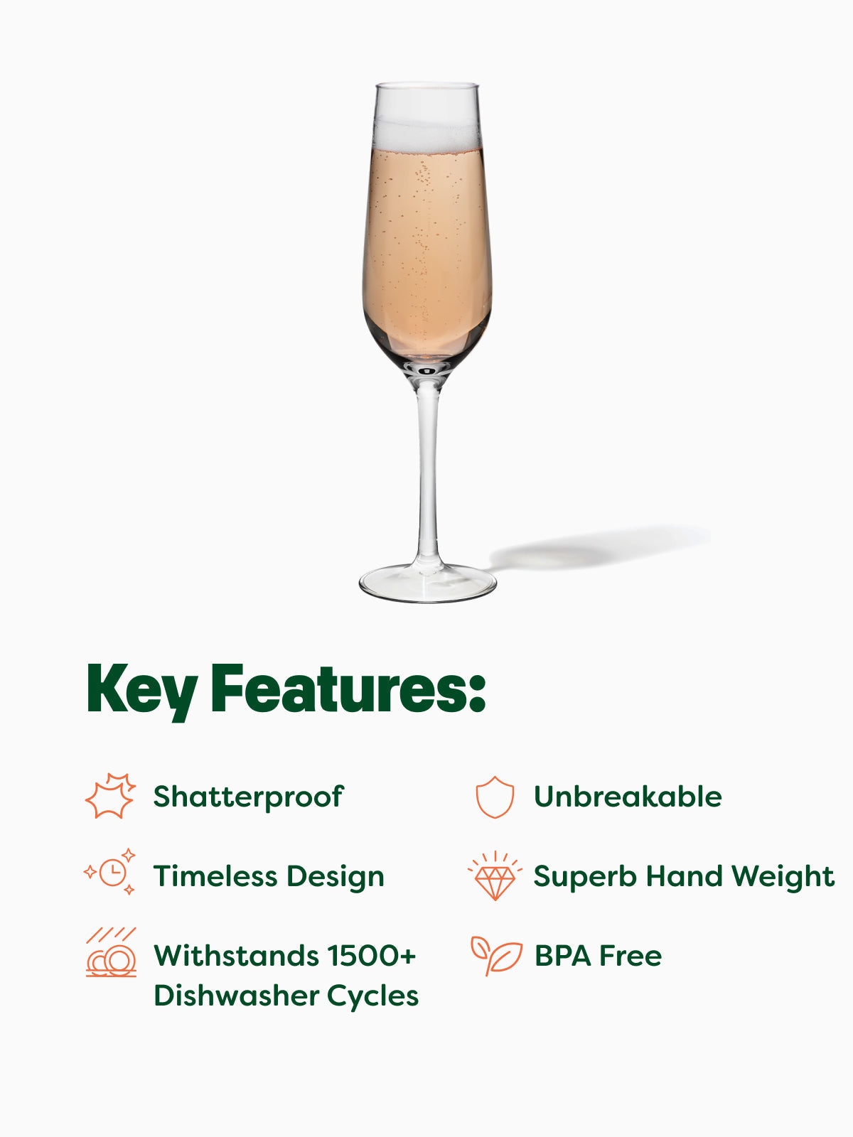 RESERVE 9oz Champagne Tritan Copolyester Glass - Bulk