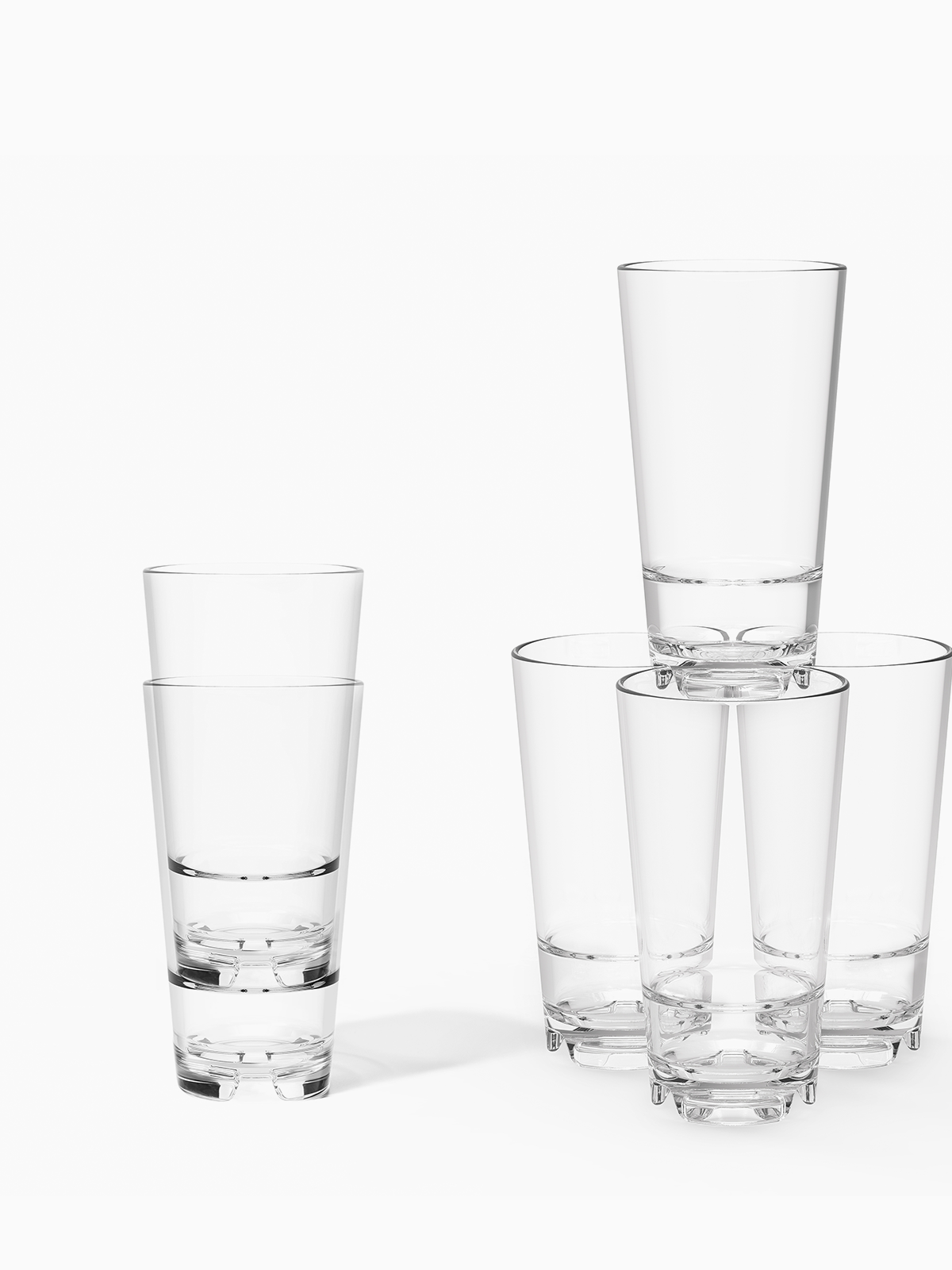 RESERVE 16oz Stackable Pint Tritan Copolyester Glass - Bulk