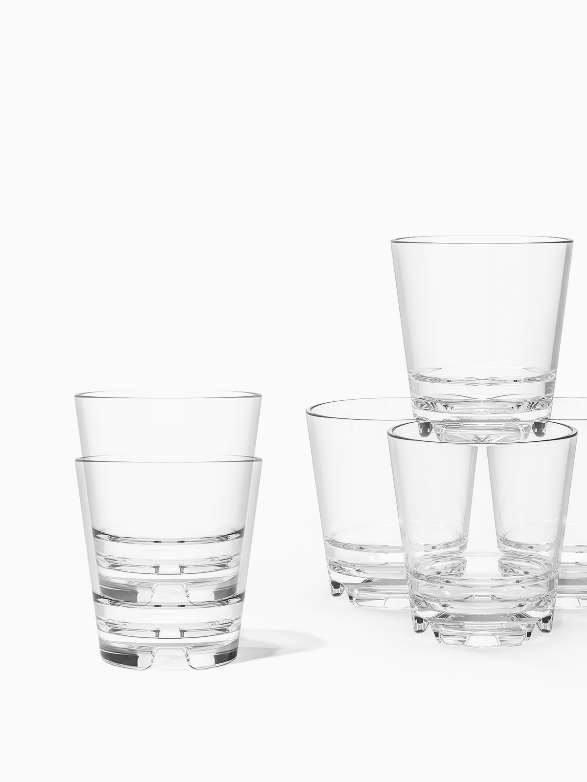 RESERVE 8oz Stackable Rocks MS Copolyester Glass - Bulk