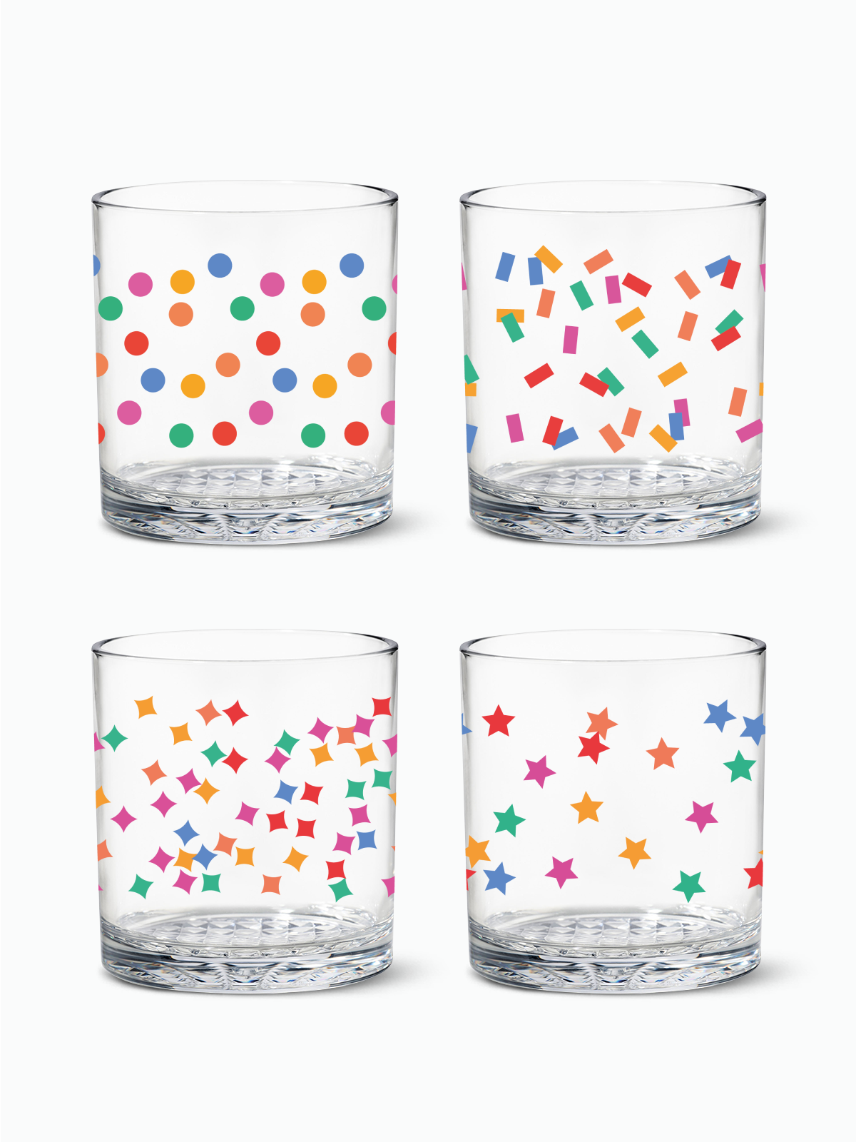 Confetti Galore - RESERVE 12oz Old Fashioned Tritan Copolyester Glass