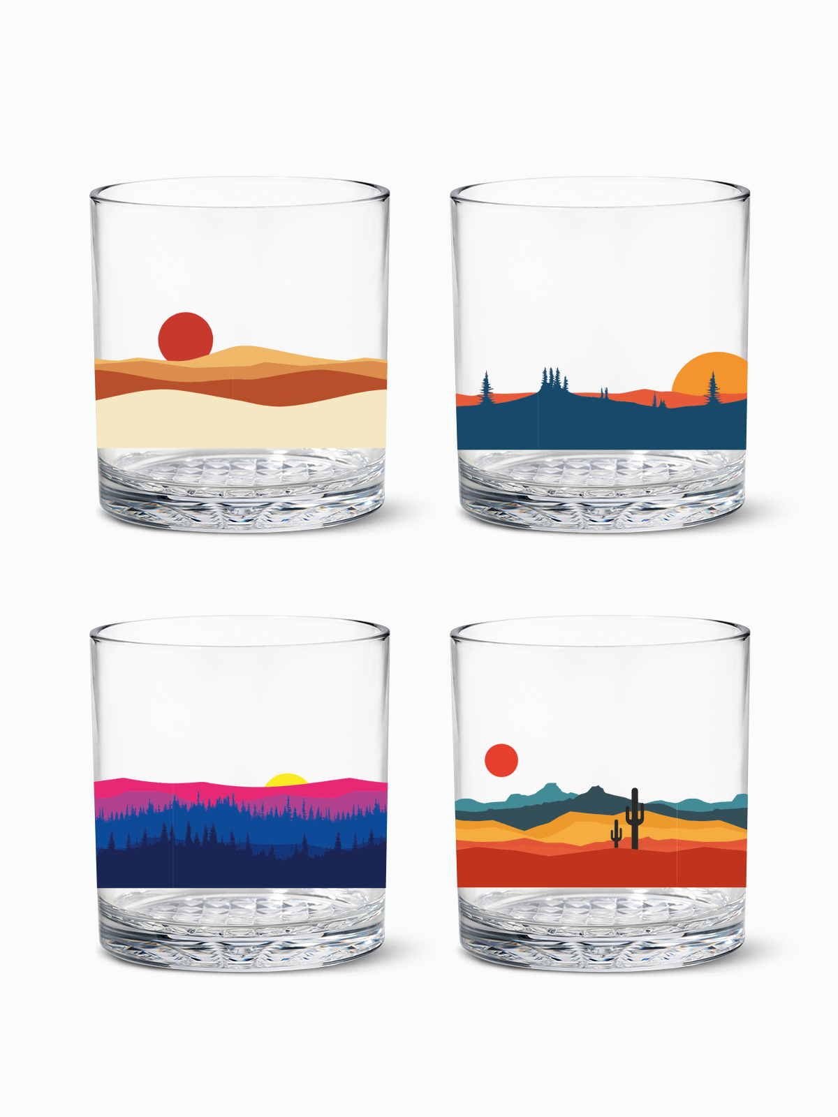 Desert Oasis - RESERVE 12oz Old Fashioned Tritan Copolyester Glass