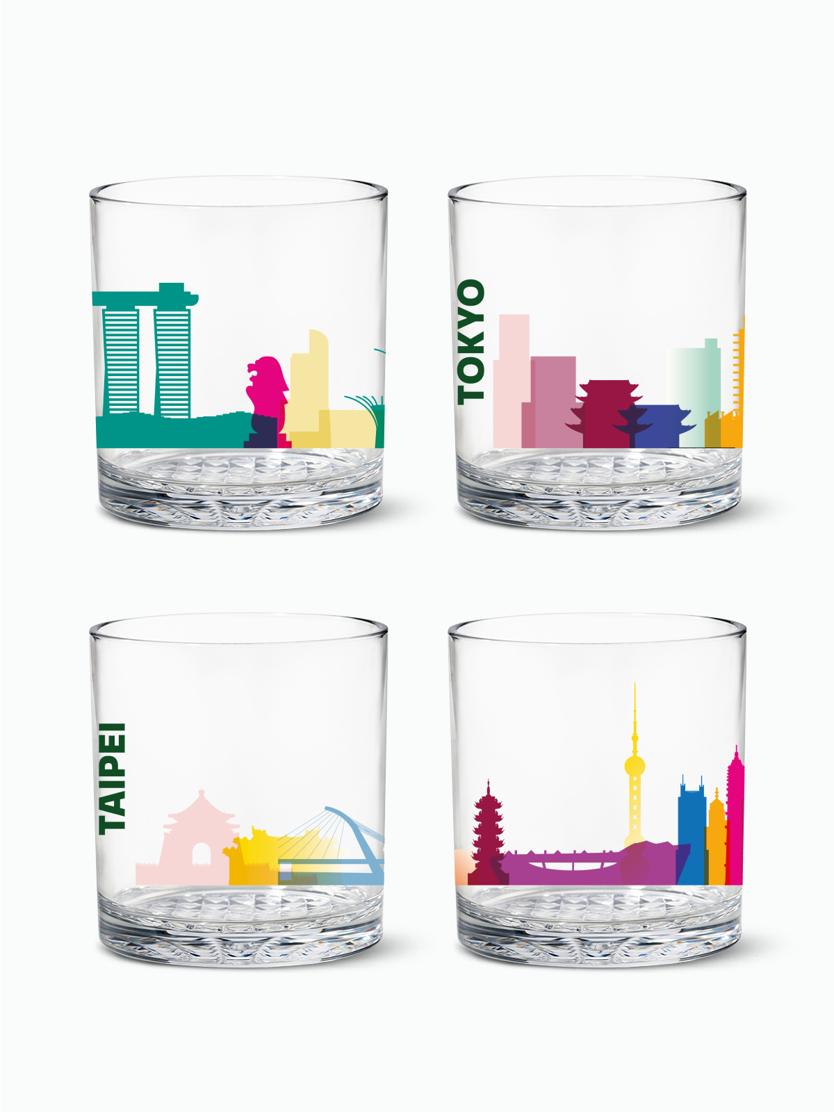 Panorama of Asia - RESERVE 12oz Old Fashioned Tritan Copolyester Glass