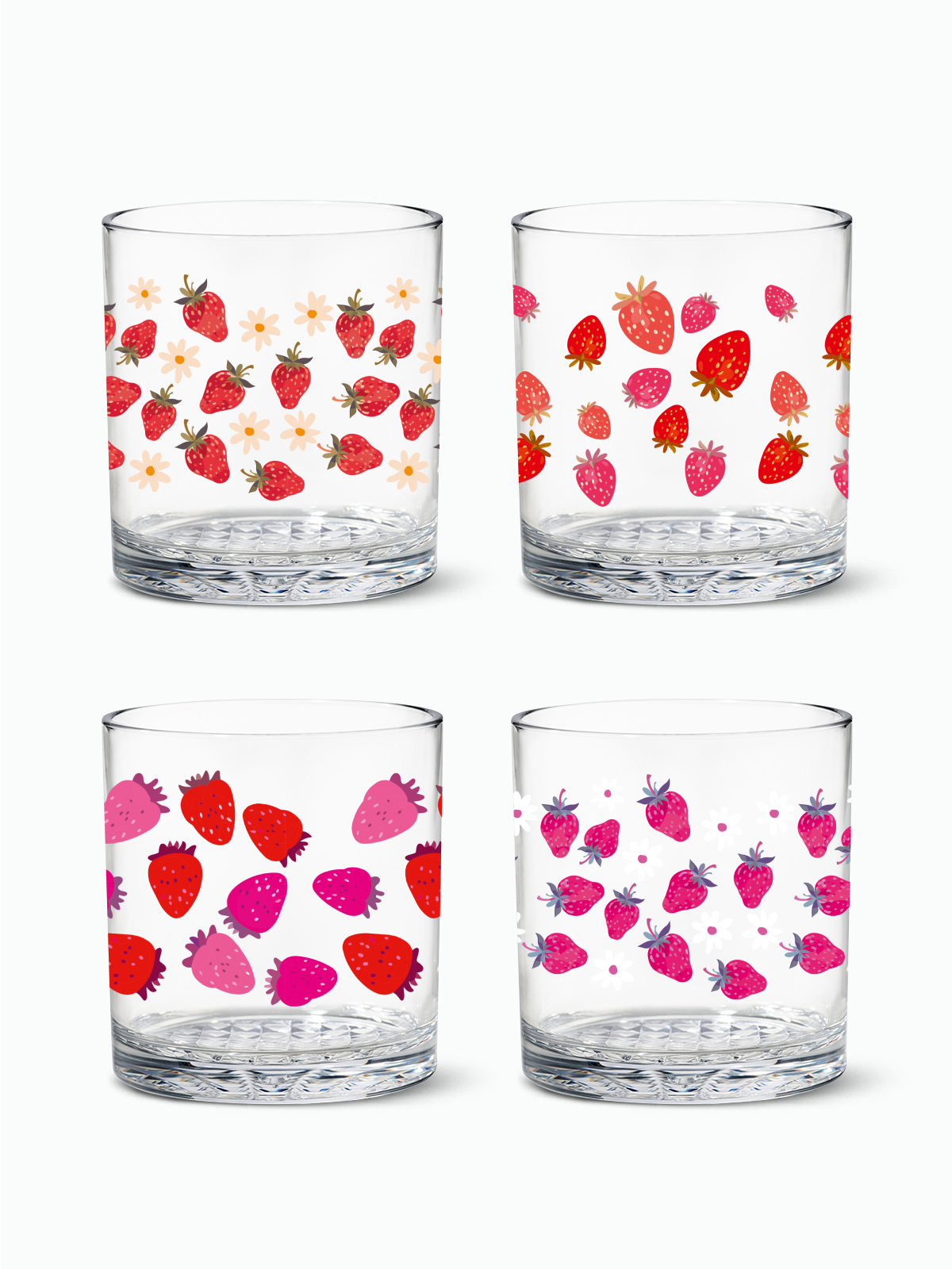 Strawberry Bliss - RESERVE 12oz Old Fashioned Tritan Copolyester Glass