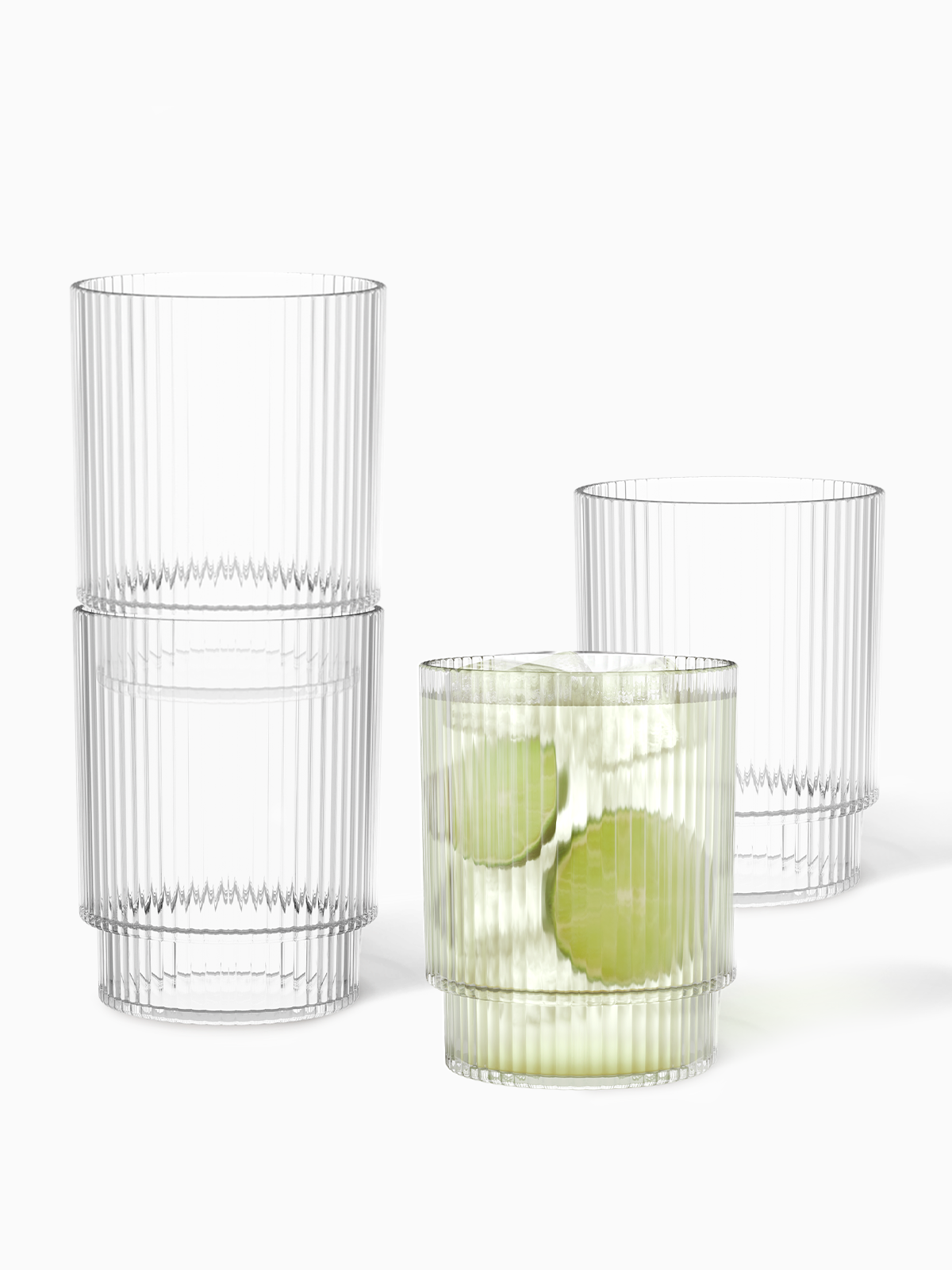 RESERVE 12oz Fluted Tumbler Tritan Copolyester Glass - Bulk