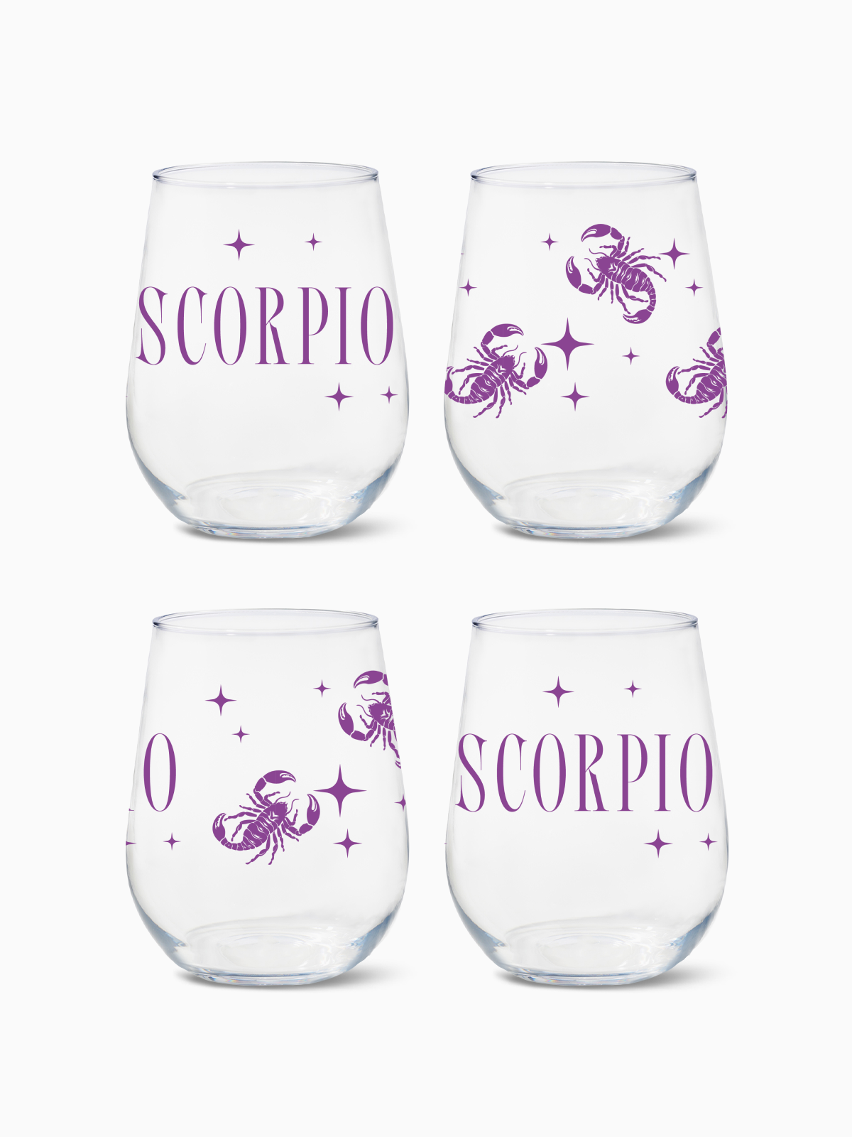 Scorpio - RESERVE 16oz Stemless Wine Tritan Copolyester Glass
