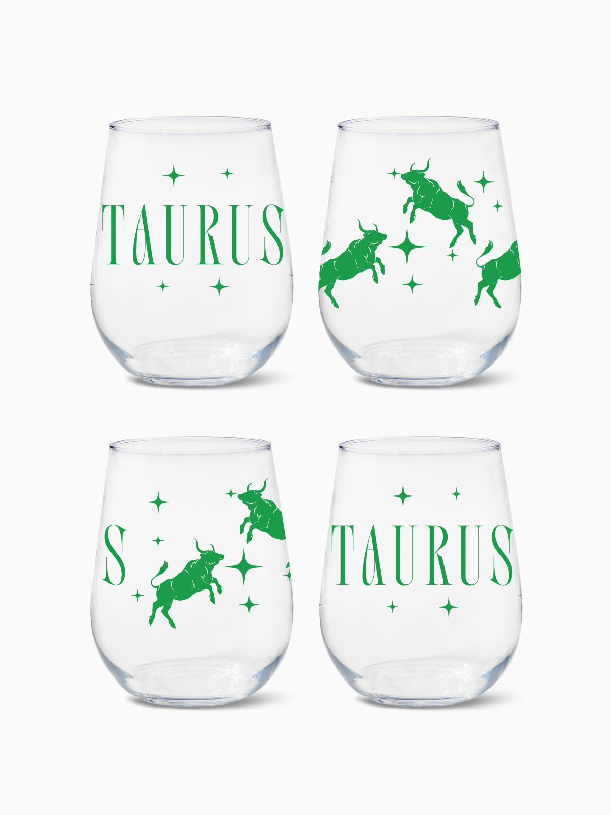 Taurus - RESERVE 16oz Stemless Wine Tritan Copolyester Glass