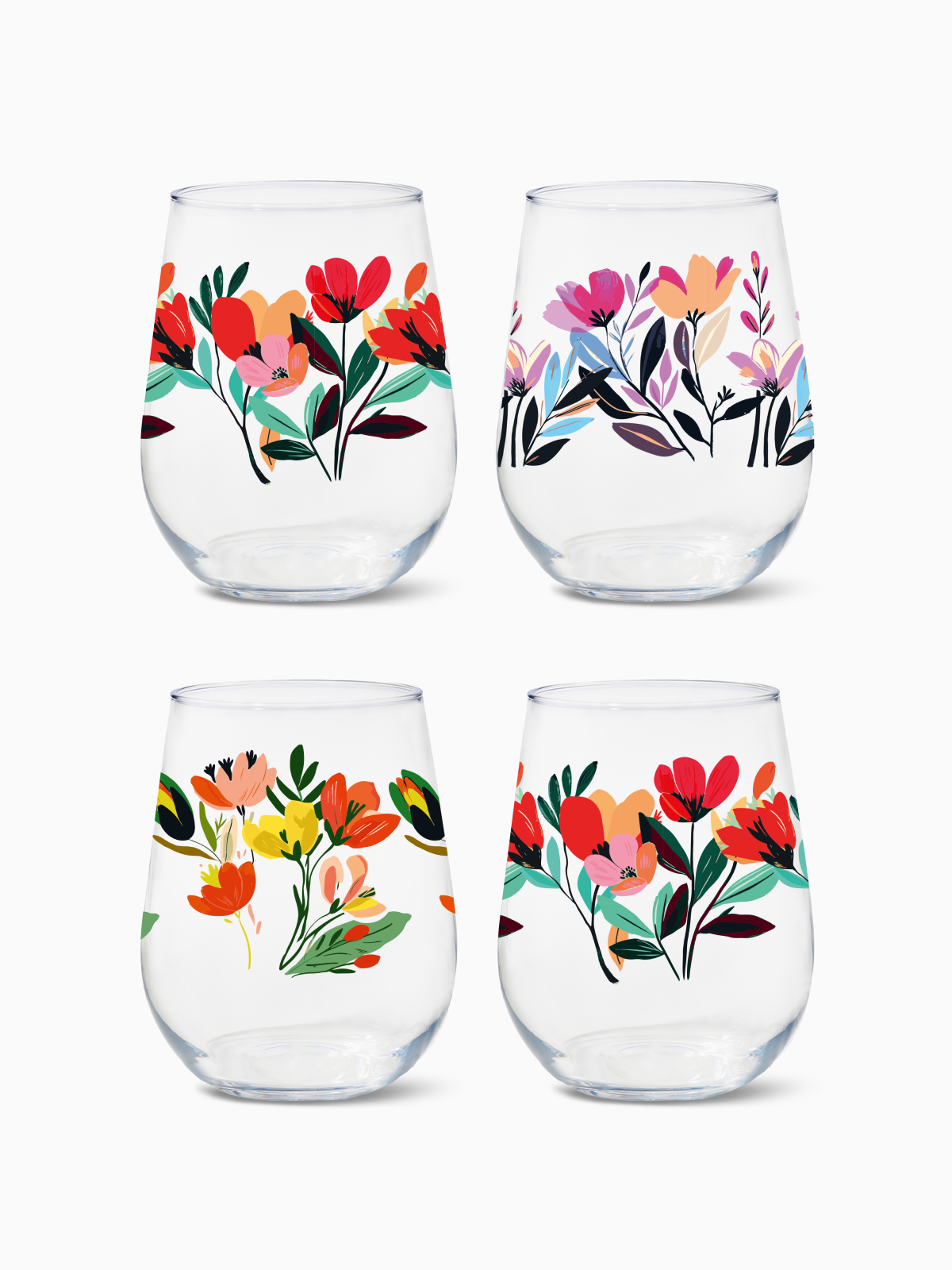 The Garden Gala - RESERVE 16oz Stemless Wine Tritan Copolyester Glass