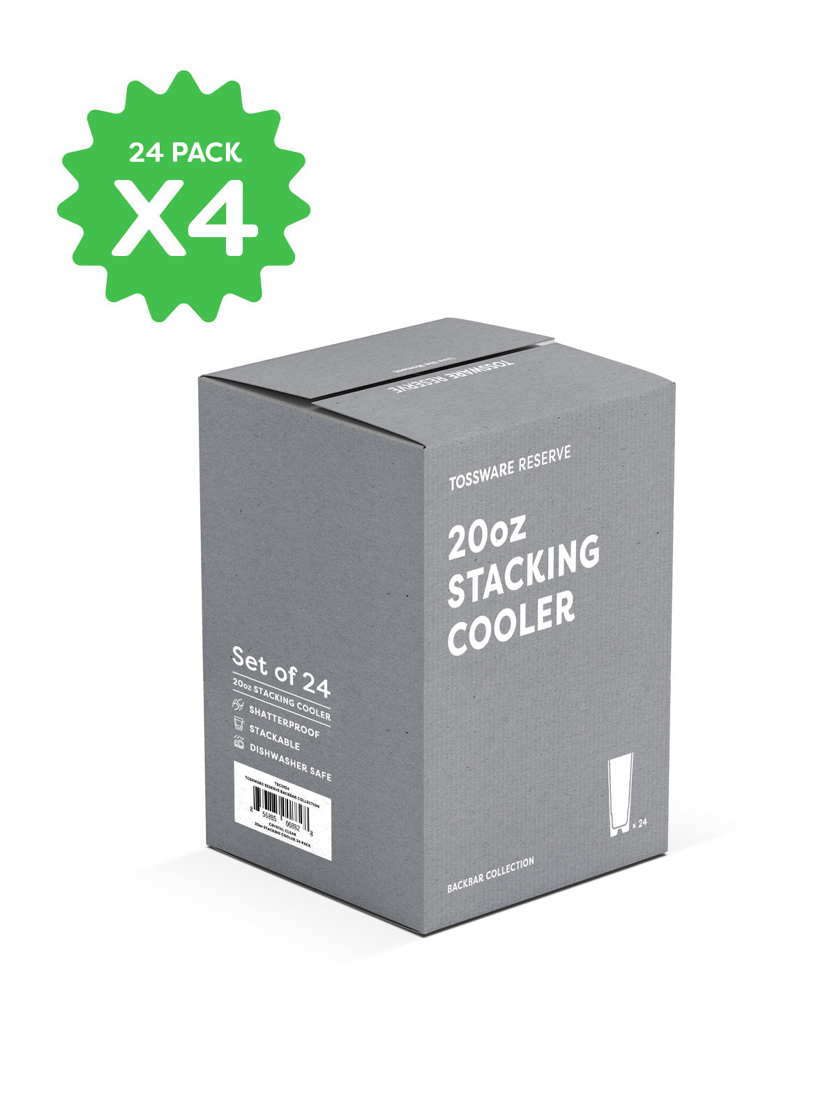 RESERVE 20oz Stackable Cooler Tritan Copolyester Glass - Bulk
