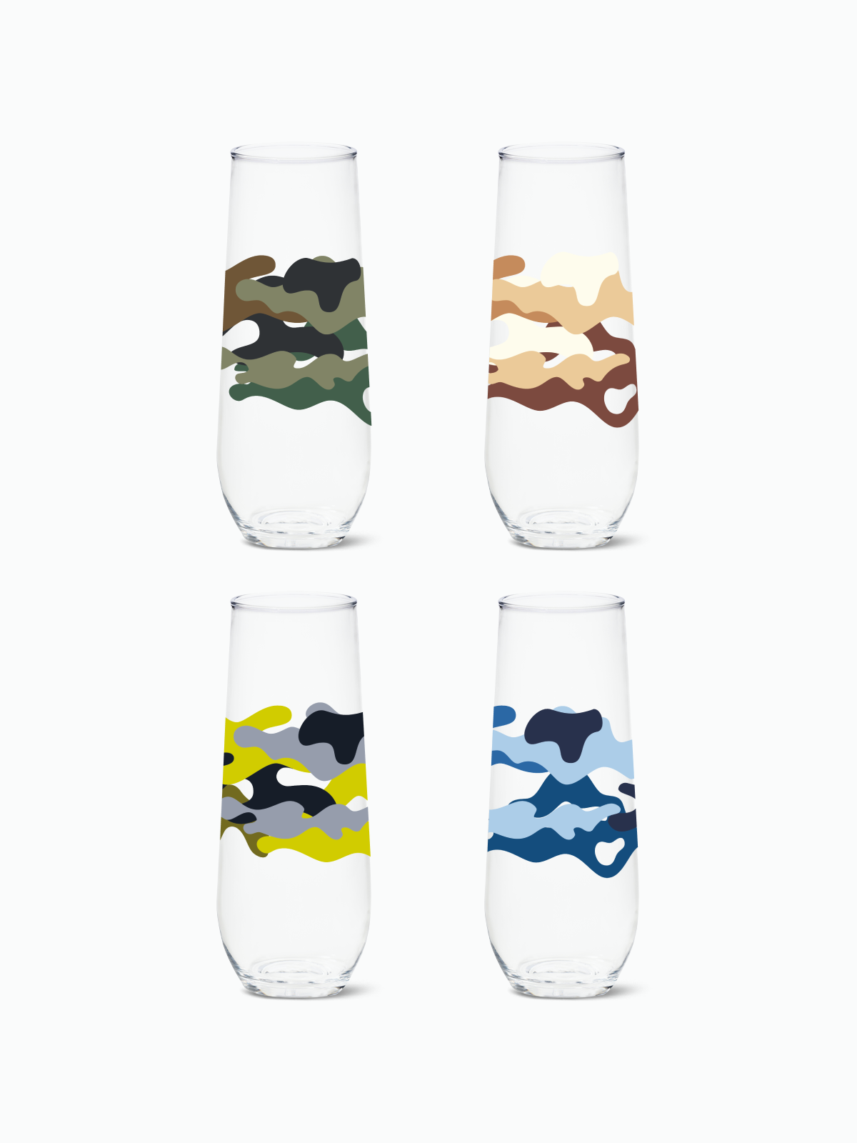 Camo - RESERVE 9oz Stemless Champagne Tritan Copolyester Glass