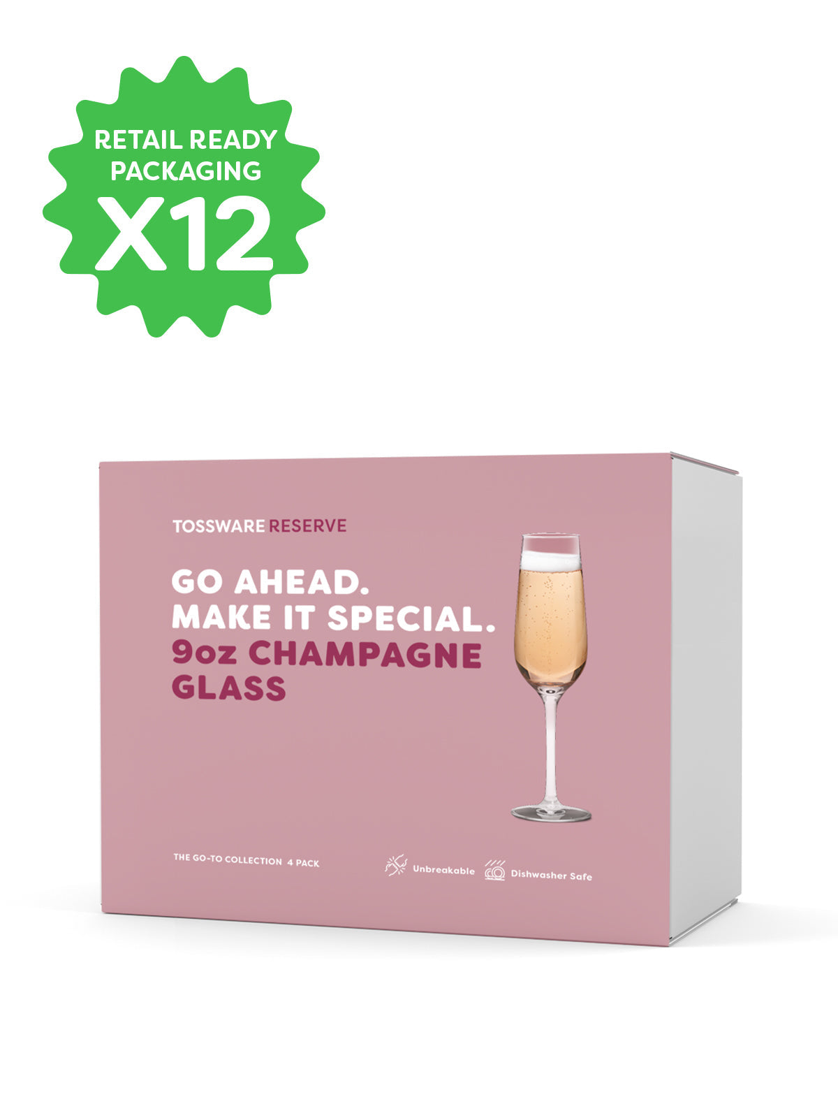 RESERVE 9oz Champagne Tritan Copolyester Glass - Bulk