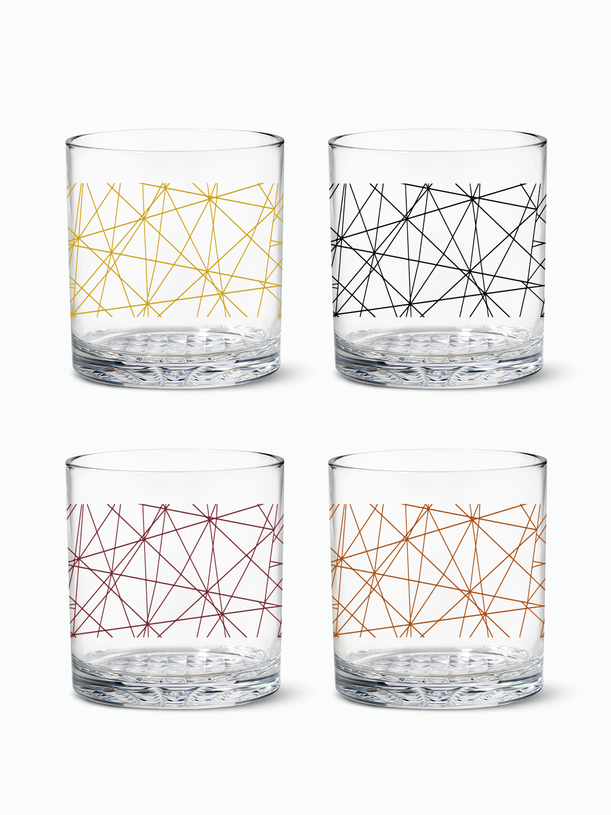 Abstract Lines - RESERVE 12oz Old Fashioned Tritan Copolyester Glass