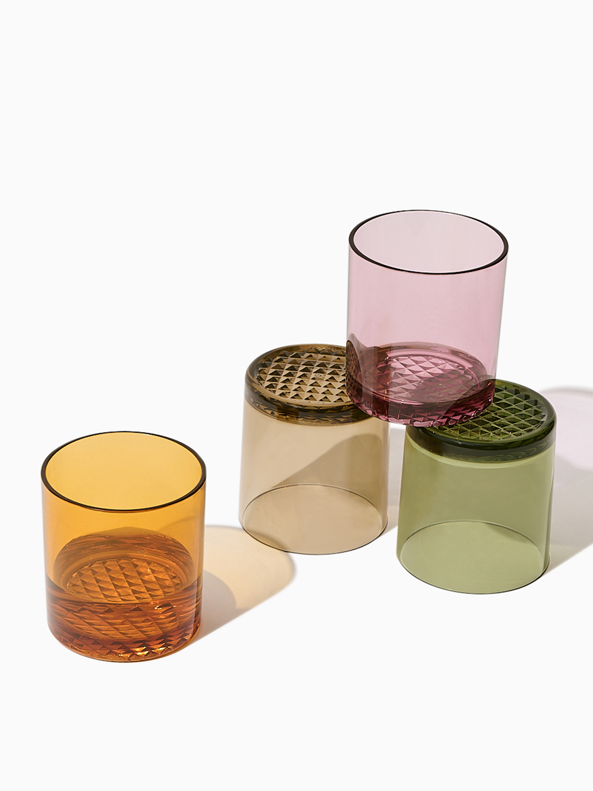 RESERVE 12oz Old Fashioned Color Series Tritan Copolyester Glass Blush