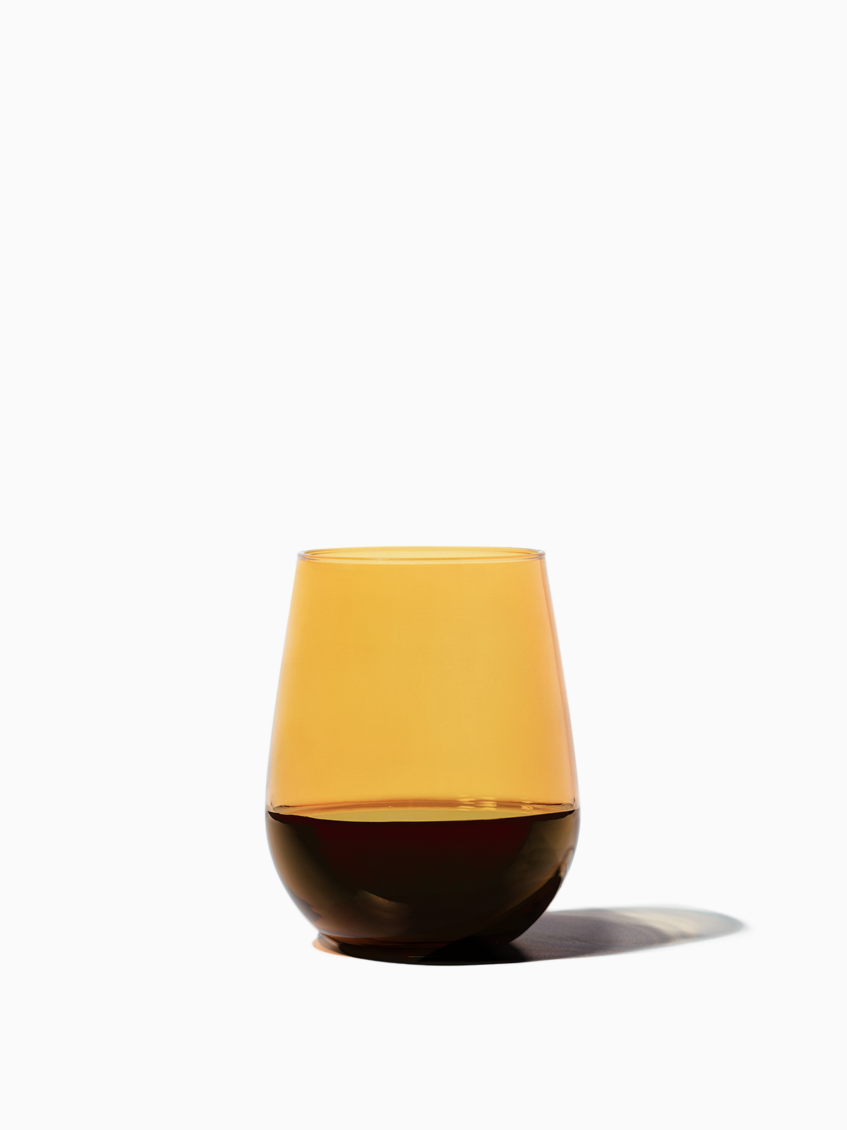 RESERVE 16oz Stemless Wine Color Series Tritan Copolyester Glass Amber - Bulk