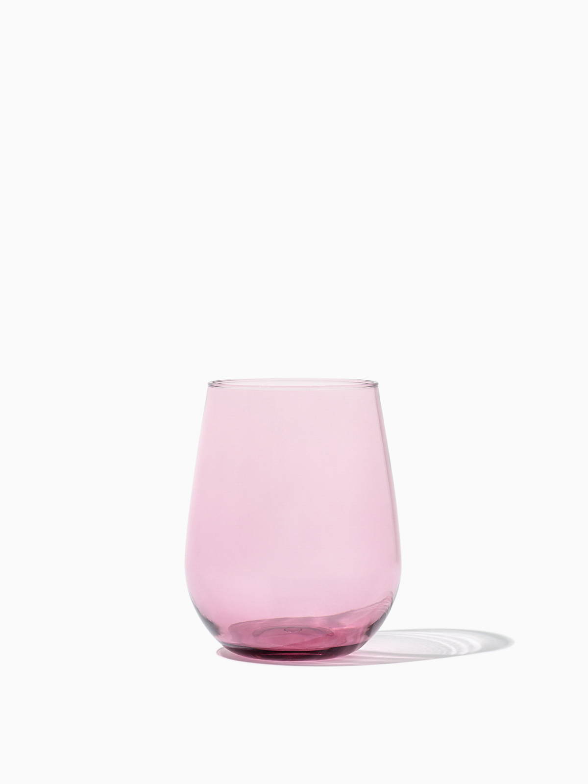 RESERVE 16oz Stemless Wine Color Series Tritan Copolyester Glass Blush