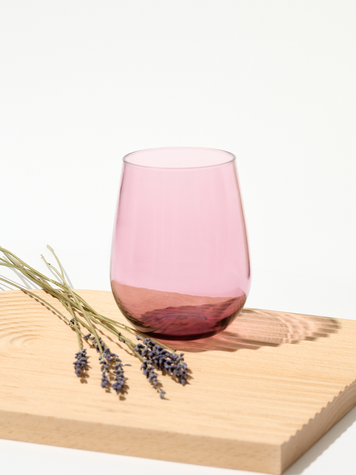 RESERVE 16oz Stemless Wine Color Series Tritan Copolyester Glass Blush