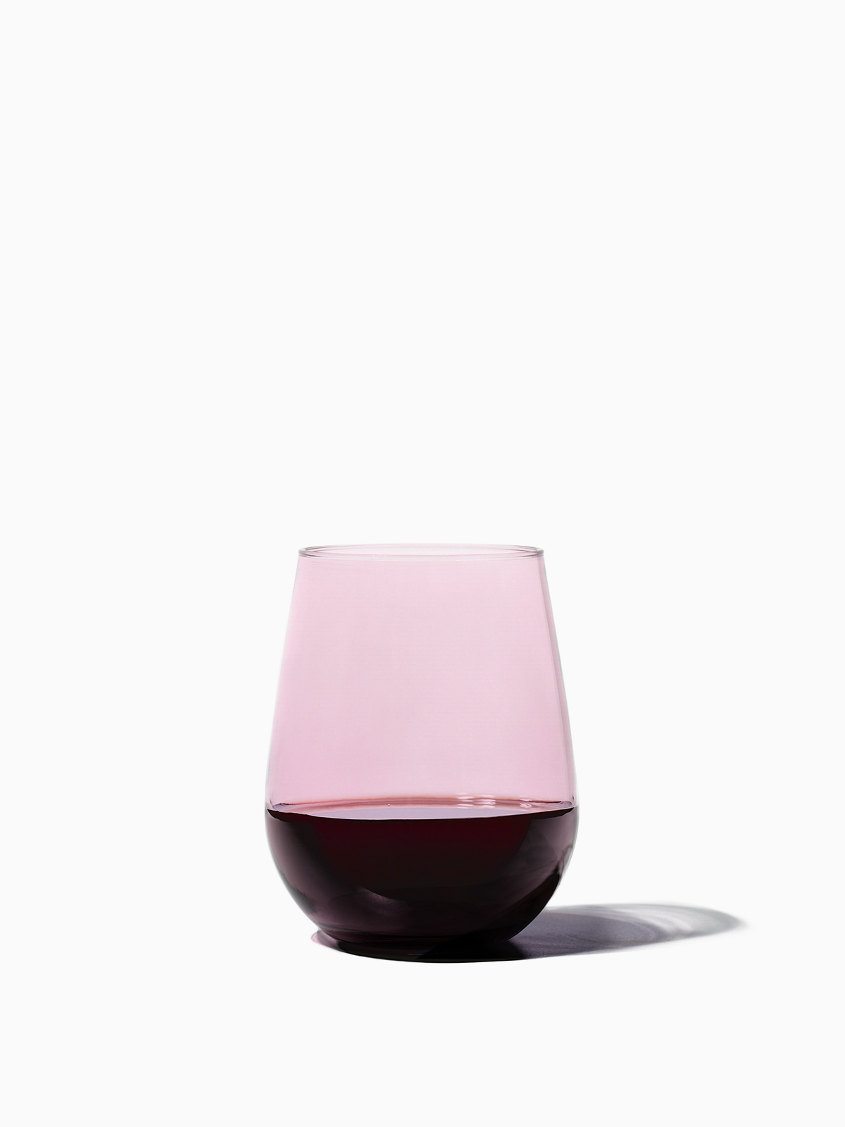 RESERVE 16oz Stemless Wine Color Series Tritan Copolyester Glass Blush - Bulk