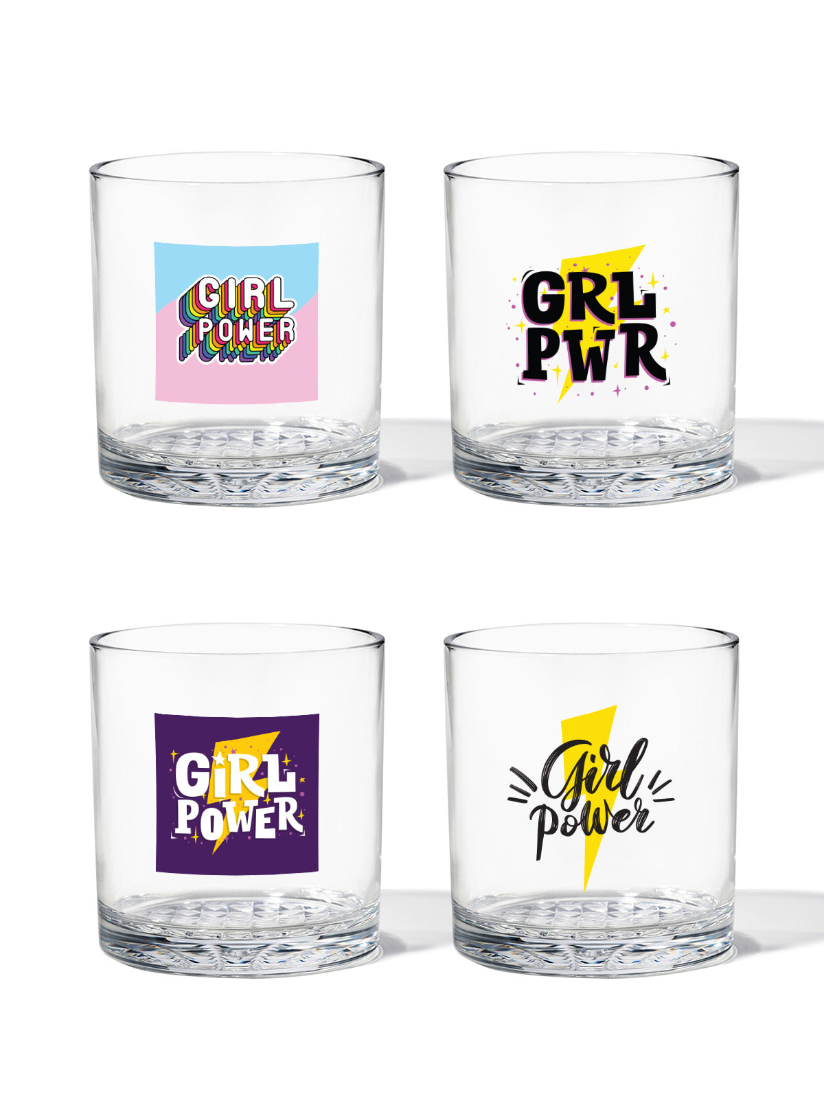 Girl Power - RESERVE 12oz Old Fashioned Tritan Copolyester Glass