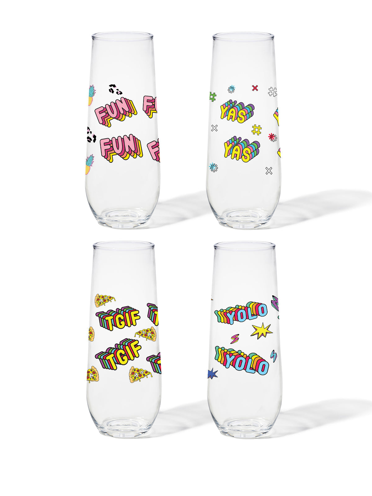 Good Vibe - RESERVE 9oz Stemless Champagne Tritan Copolyester Glass