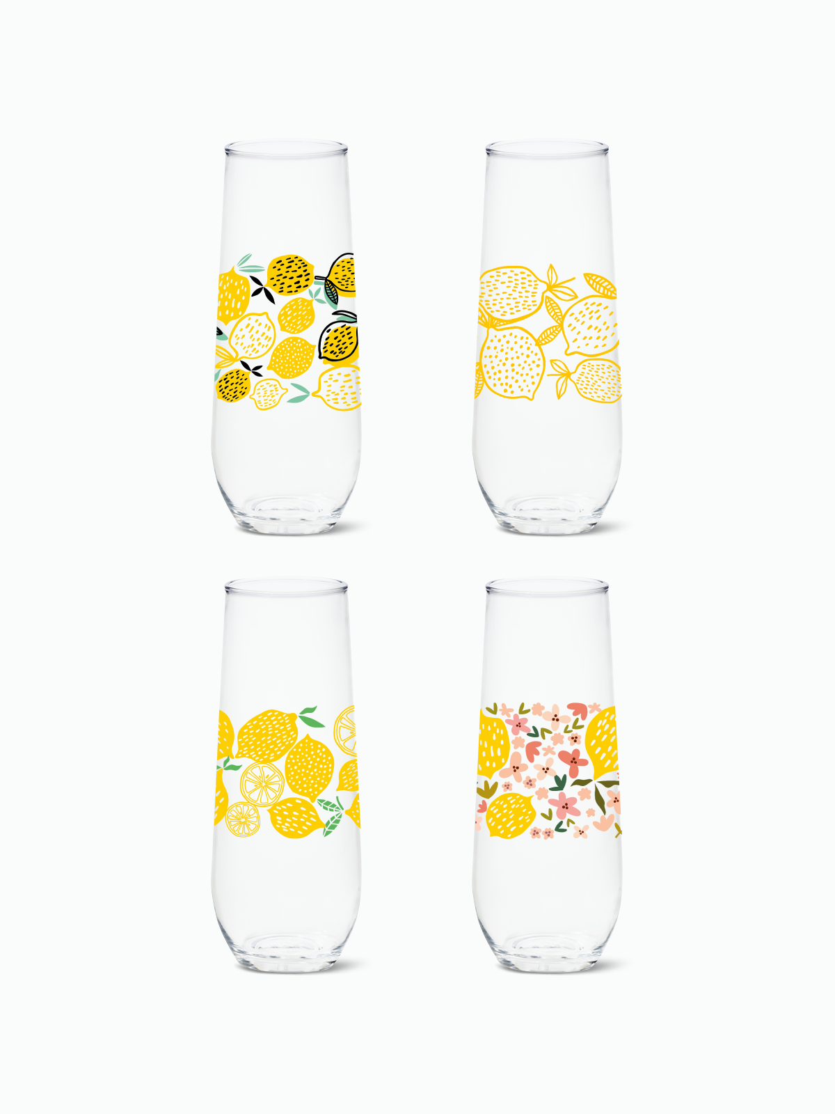 Limoncello - RESERVE 9oz Stemless Champagne Tritan Copolyester Glass