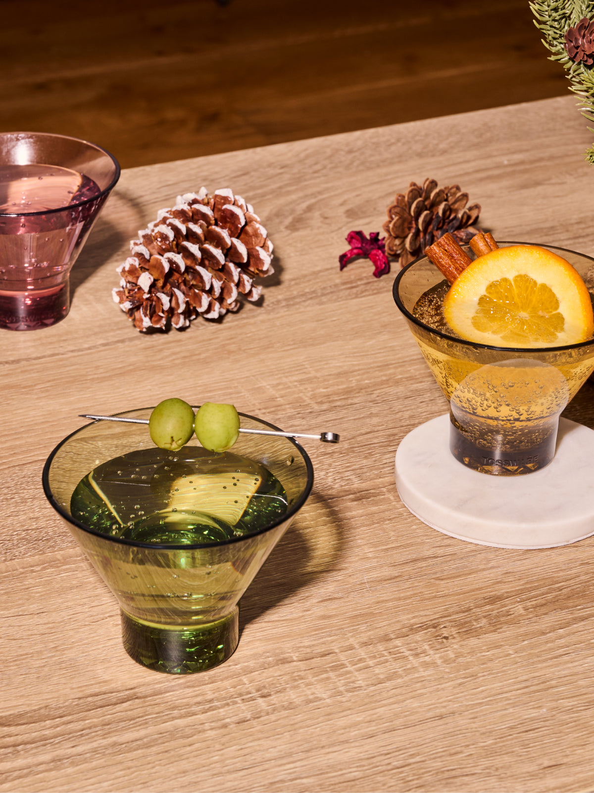 RESERVE 8oz Stemless Martini - Mixed Color Set