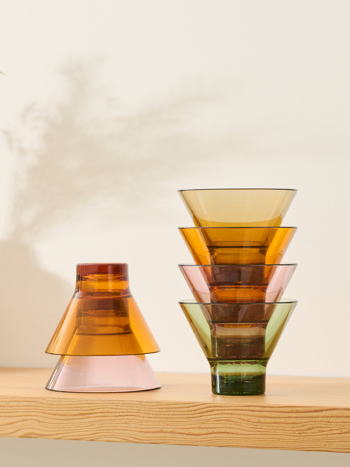 RESERVE 8oz Stemless Martini - Mixed Color Set
