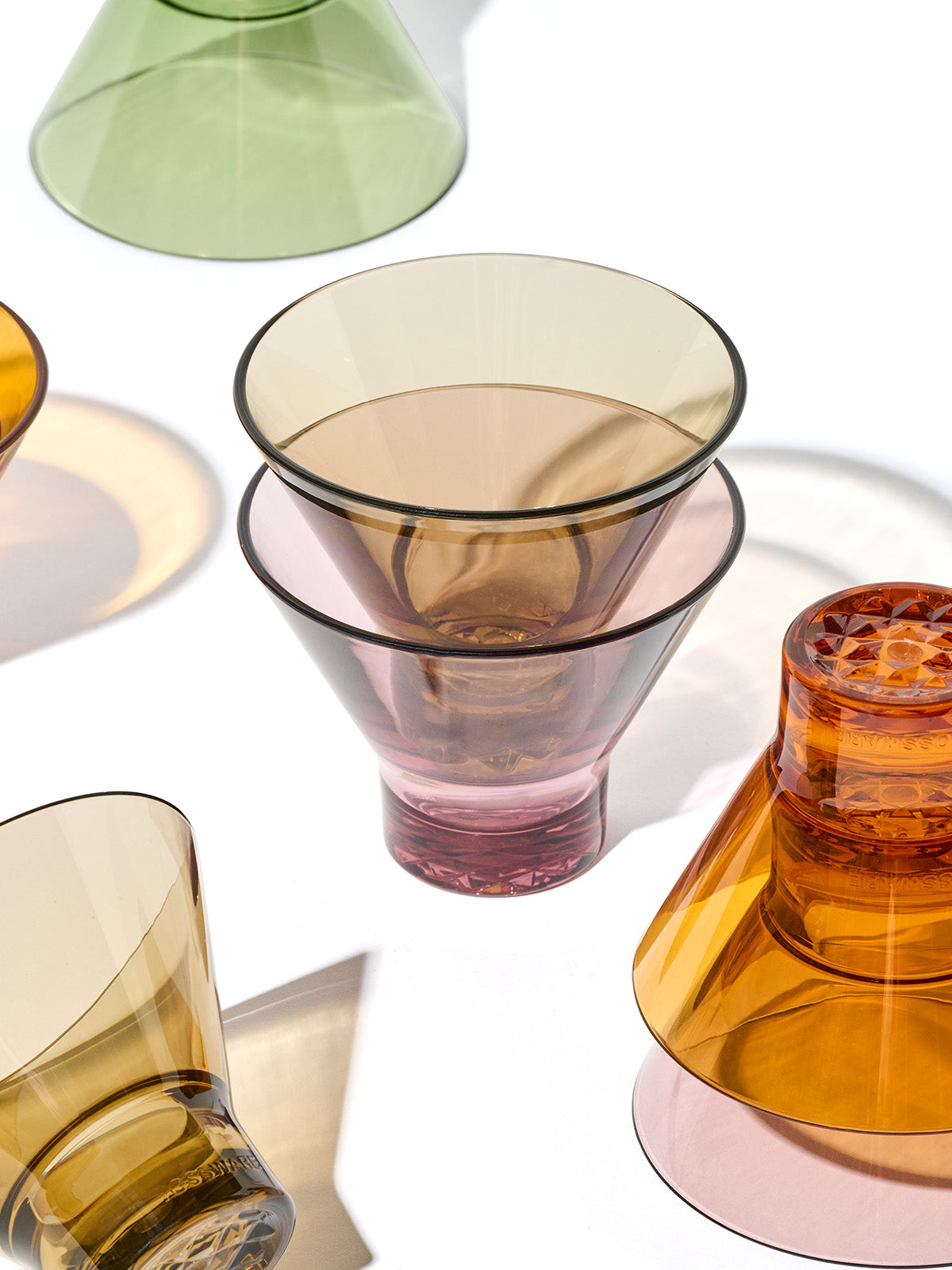 RESERVE 8oz Stemless Martini - Mixed Color Set