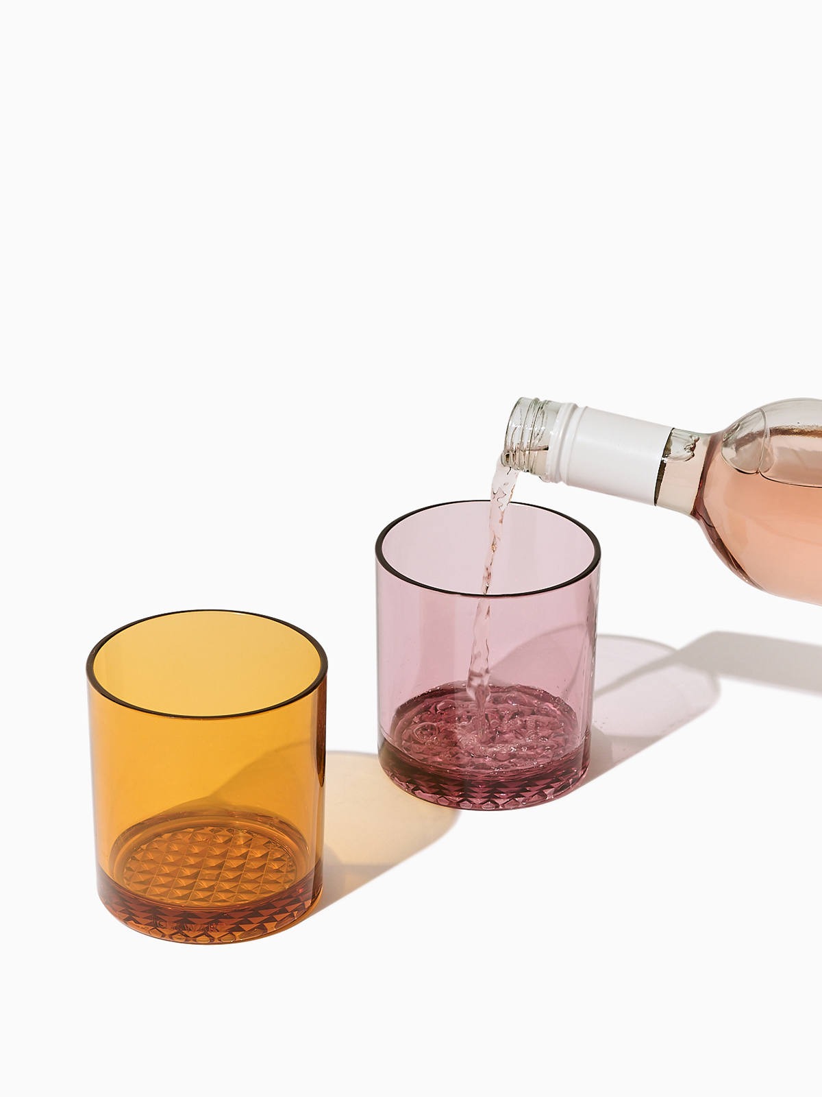 RESERVE 12oz Old Fashioned Color Series Tritan Copolyester Glass Blush