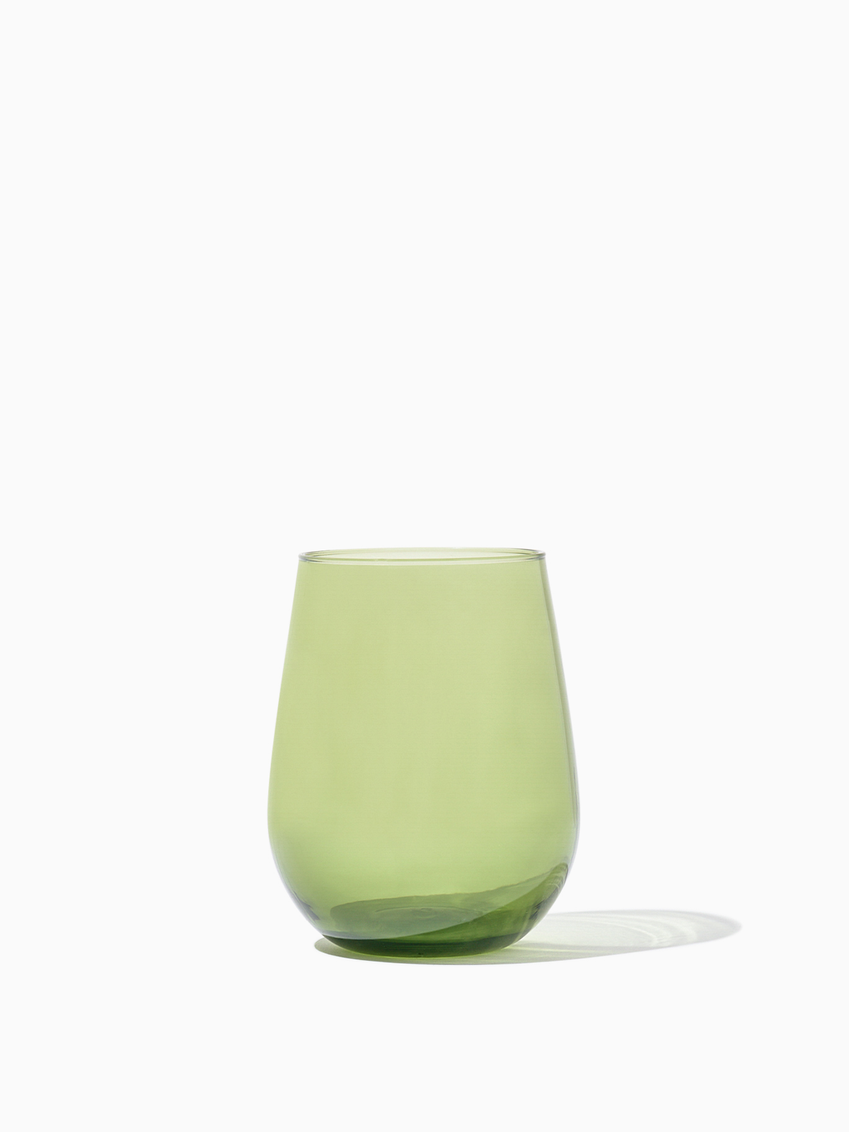 RESERVE 16oz Stemless Wine Color Series Tritan Copolyester Glass Moss - Bulk