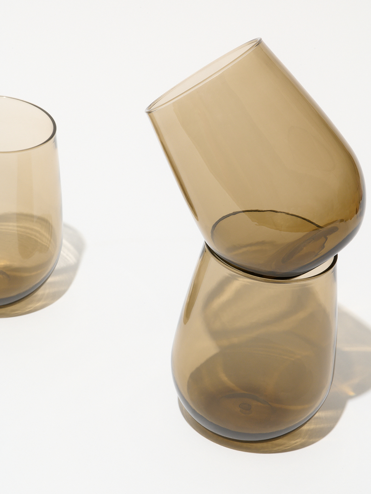 RESERVE 16oz Stemless Wine Color Series Tritan Copolyester Glass Smoke