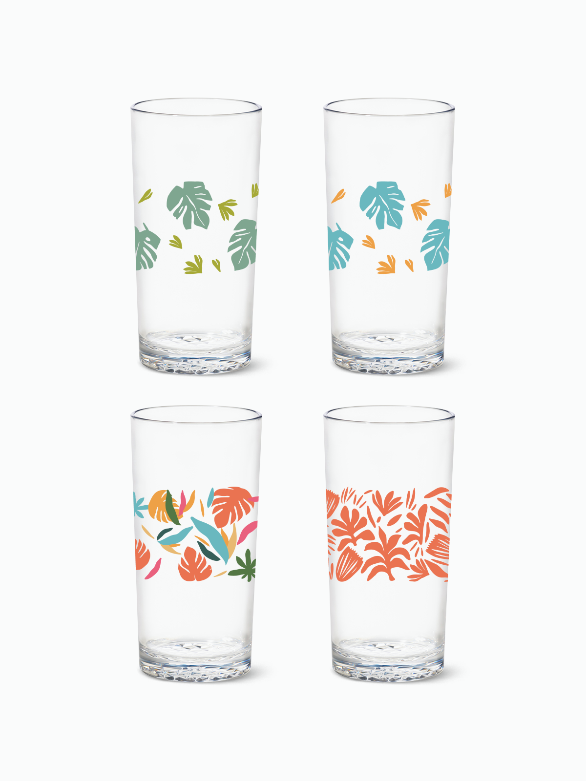 Tropical Abstract - RESERVE 14oz Highball Tritan Copolyester Glass