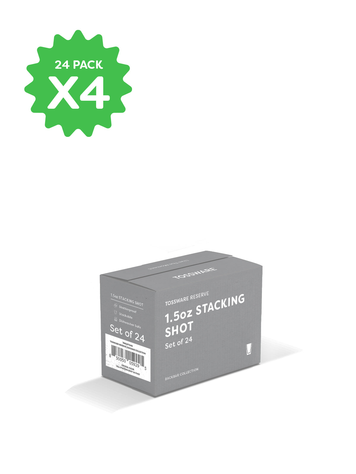 RESERVE 1.5oz Stackable Shot Tritan Copolyester Glass - Bulk