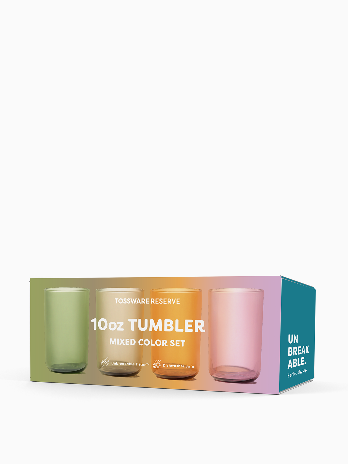 MSRP RESERVE 10oz Tumbler Tritan Copolyester Glass - Mixed Color Set
