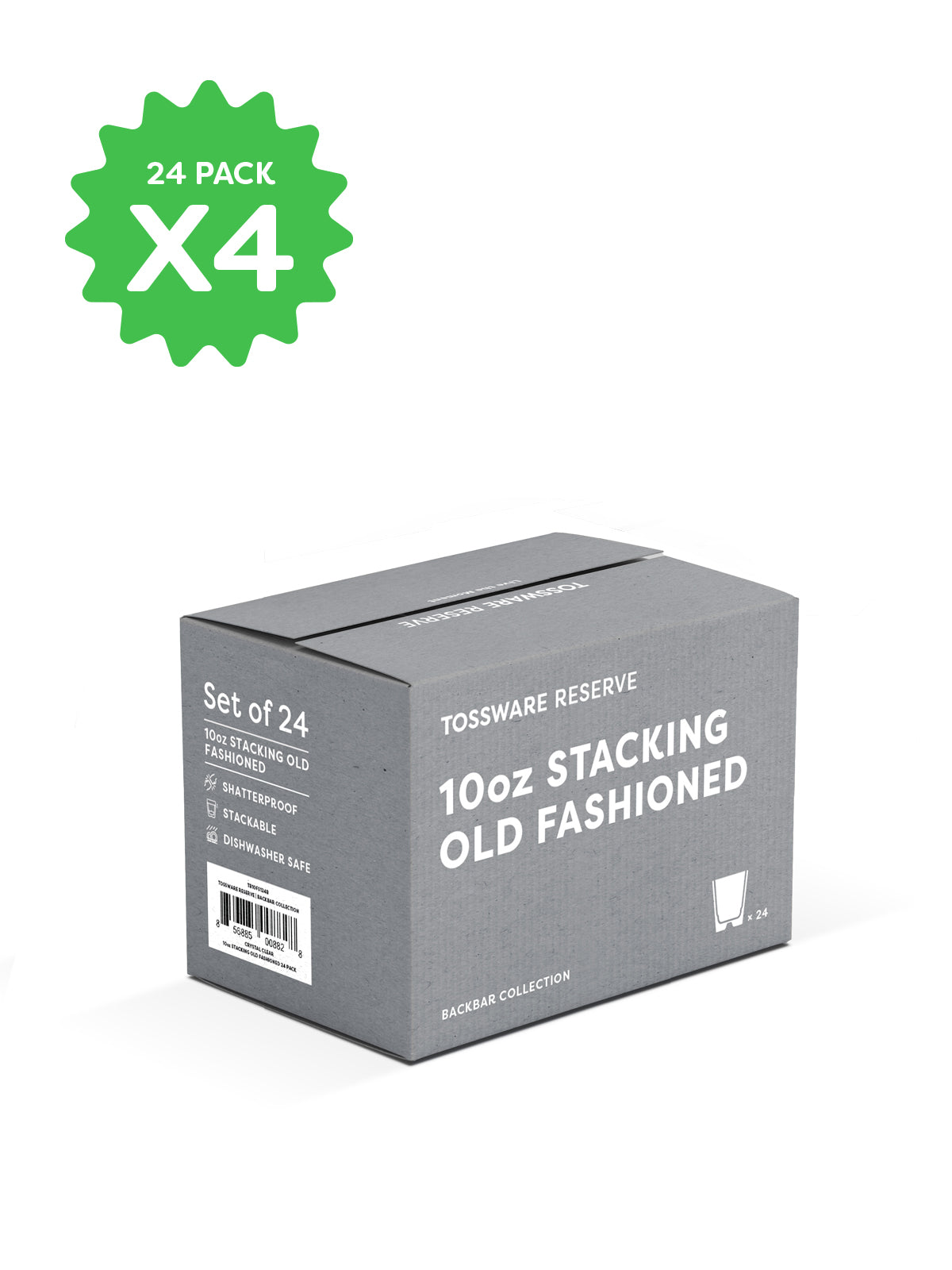RESERVE 10oz Stackable Old Fashioned Tritan Copolyester Glass - Bulk