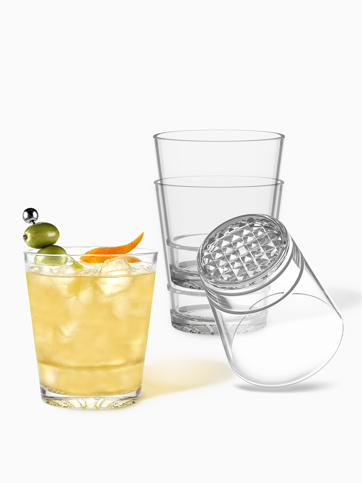 RESERVE 12oz Diamond Double Old Fashioned Tritan Copolyester Glass