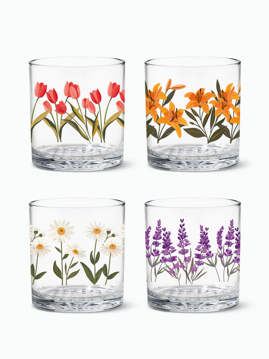 Floral Fantasy - RESERVE 12oz Old Fashioned Tritan Copolyester Glass