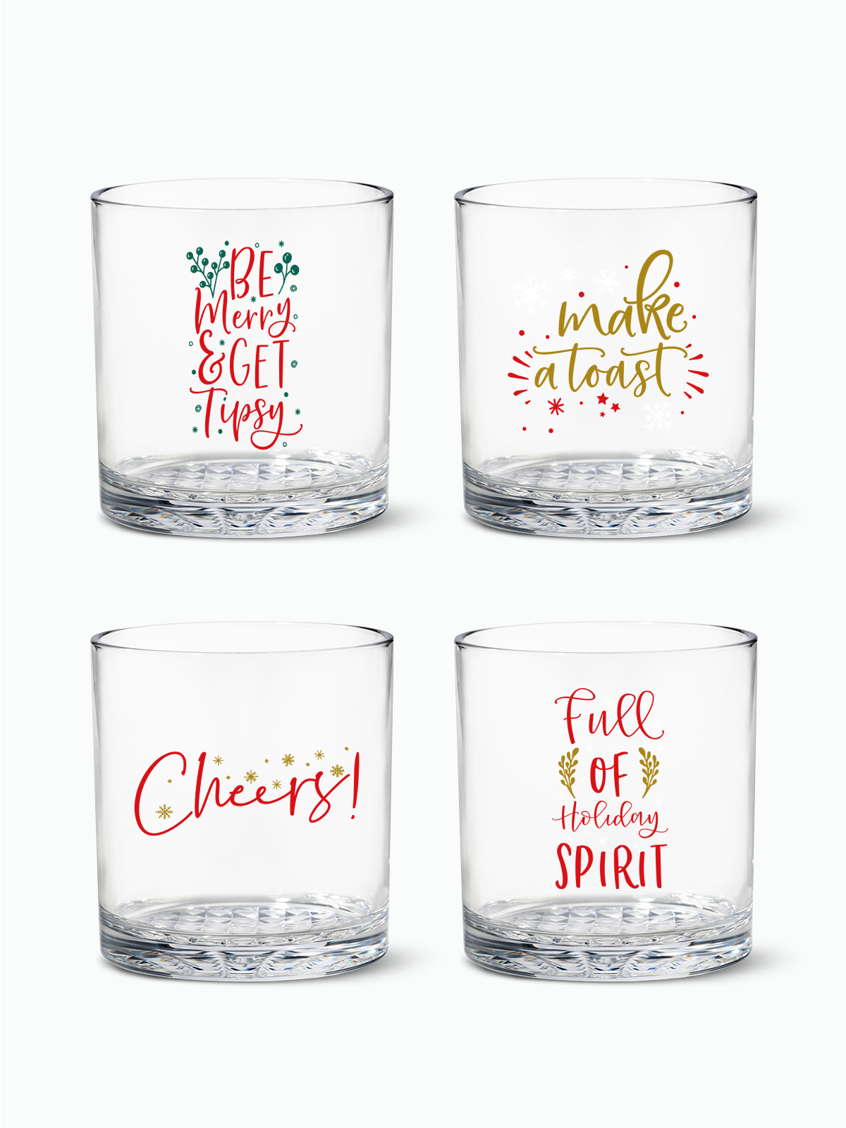 Holiday Spirit - RESERVE 12oz Old Fashioned Tritan Copolyester Glass