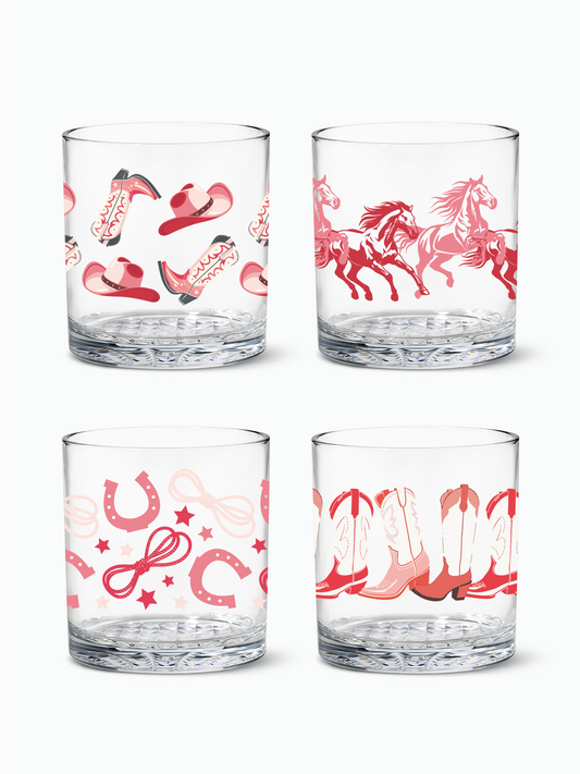 Pink Wild West - RESERVE 12oz Old Fashioned Tritan Copolyester Glass