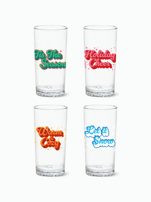 Festive Holiday - RESERVE 14oz Highball Tritan Copolyester Glass