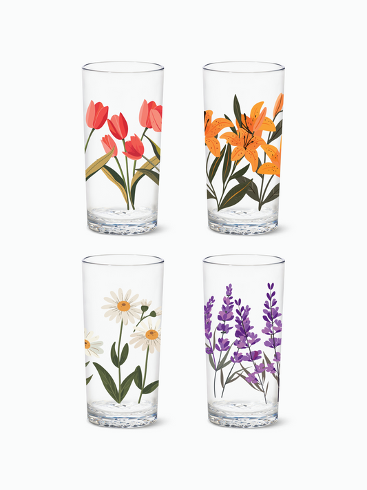 Floral Fantasy 2.0 - RESERVE 14oz Highball Tritan Copolyester Glass