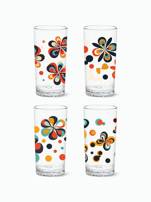 Retro Bloom 2.0 - RESERVE 14oz Highball Tritan Copolyester Glass