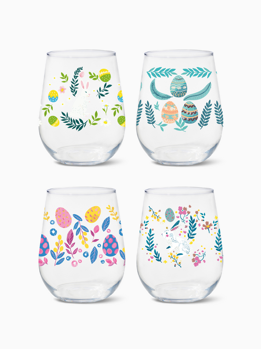 Eggstravaganza - RESERVE 16oz Stemless Wine Tritan Copolyester Glass