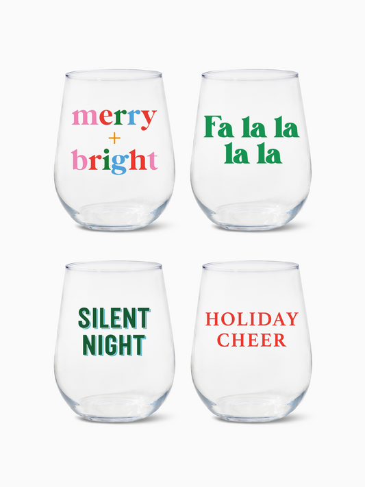 Holiday Sip and Sing - RESERVE 16oz Stemless Wine Tritan Copolyester Glass