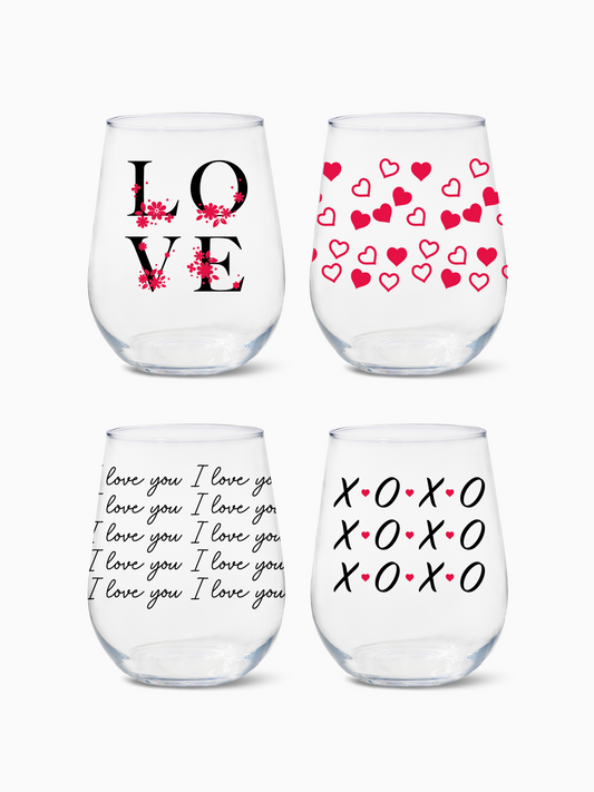 Love Wins- RESERVE 16oz Stemless Wine Tritan Copolyester Glass