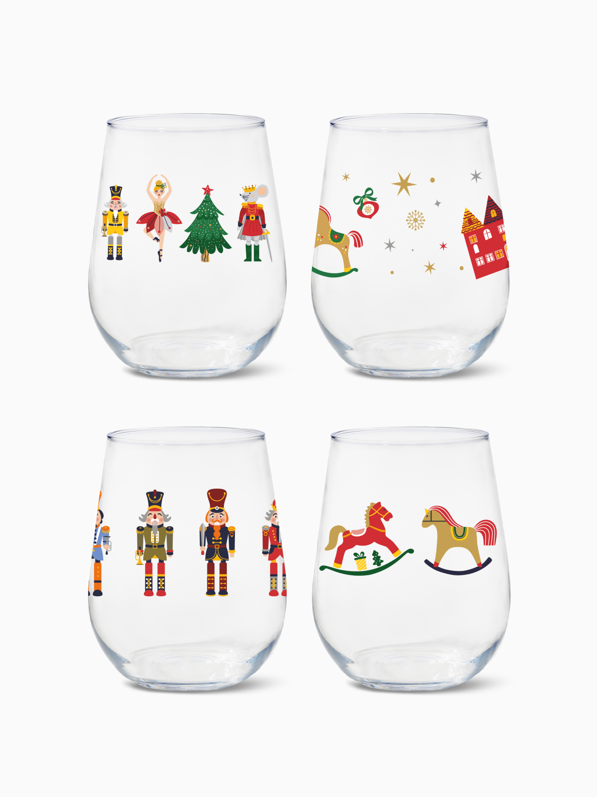 Nutcracker Noel - RESERVE 16oz Stemless Wine Tritan Copolyester Glass