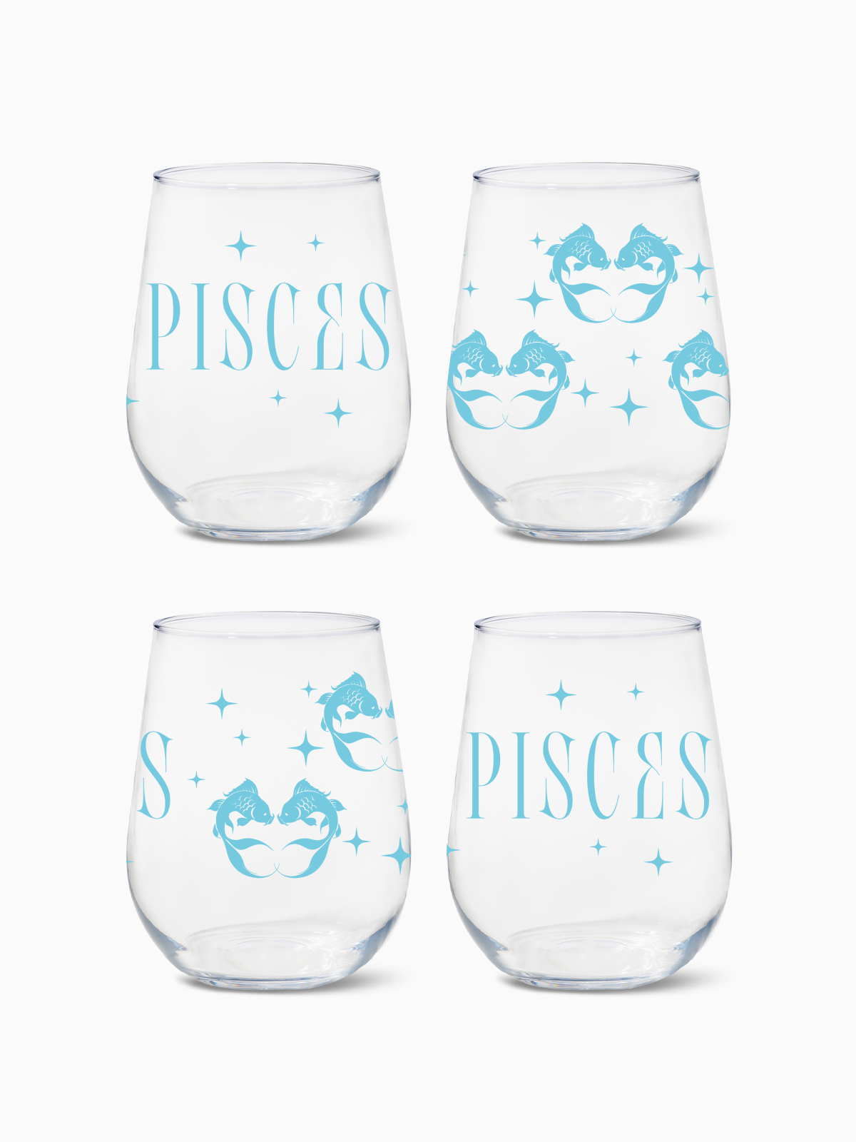 Pisces - RESERVE 16oz Stemless Wine Tritan Copolyester Glass