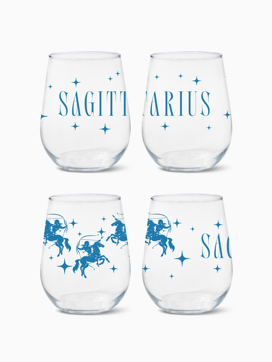 Sagittarius - RESERVE 16oz Stemless Wine Tritan Copolyester Glass