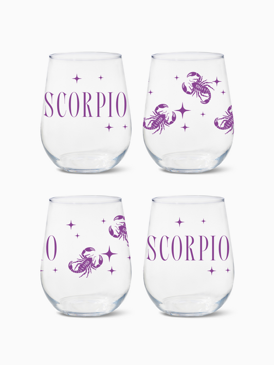 Scorpio - RESERVE 16oz Stemless Wine Tritan Copolyester Glass