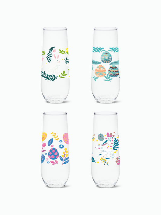 Eggstravaganza - RESERVE 9oz Stemless Champagne Tritan Copolyester Glass