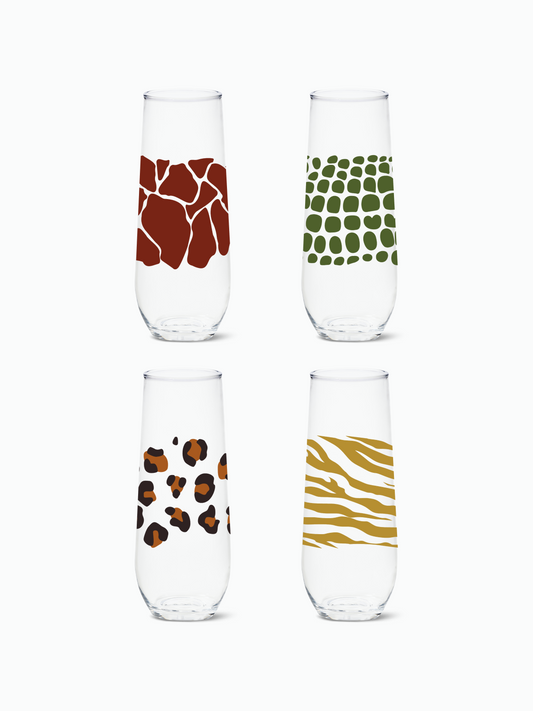 Safari - RESERVE 9oz Stemless Champagne Tritan Copolyester Glass