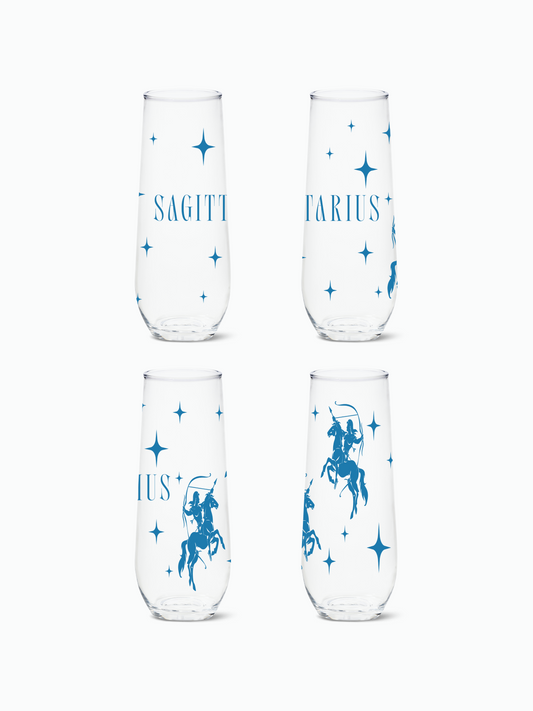 Sagittarius 2.0 - RESERVE 9oz Stemless Champagne Tritan Copolyester Glass